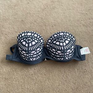 Grey and Pink Bikini Top and Bottoms